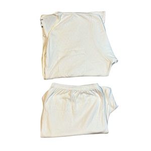 Suzanne Somers Loungewear Collection 2-piece White Eyelet Pajama Set